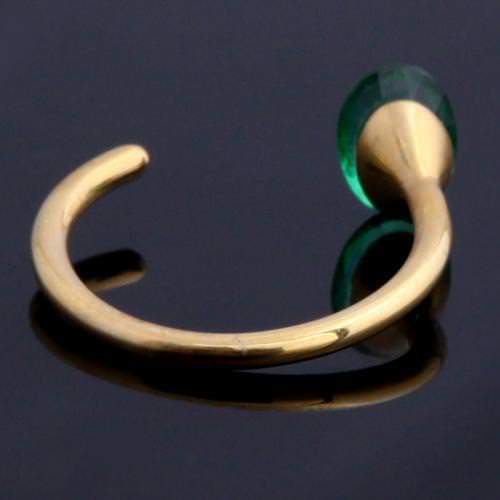 EMERALD GLASS RING OVAL