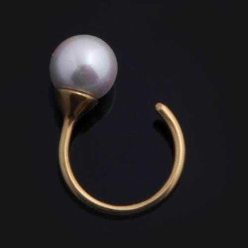 SHELL PEARL RING WH