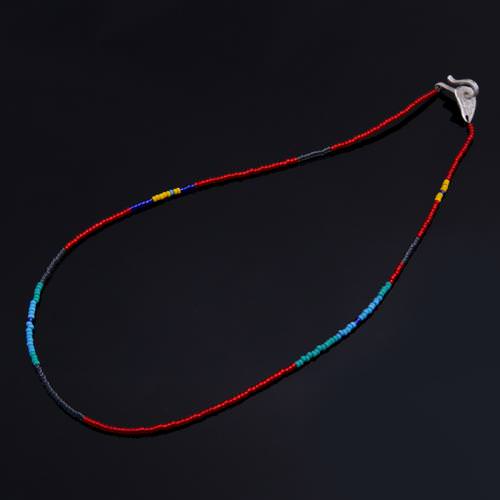 SEED BEADS NECKLACE(RED)