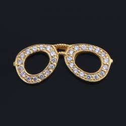 SILVER GLASSES YELLOW GOLD