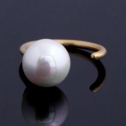 SHELL PEARL RING WH